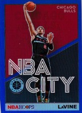 2019-20 Hoops Premium Stock NBA City Blue Card #23 Zach LaVine 