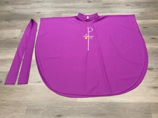 PURPLE VESTMENT WITH EMBROIDERY + STOLE