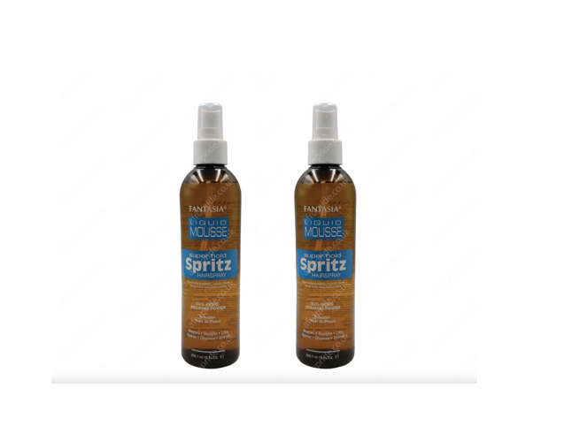 Fantasia Liquid Mousse Super Hold Spritz Hairspray 10oz 295ml - Pack of 2