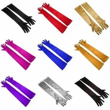Finger Long Gloves Prom Costume Accessories Wedding Gloves Wrist Stretch Satin