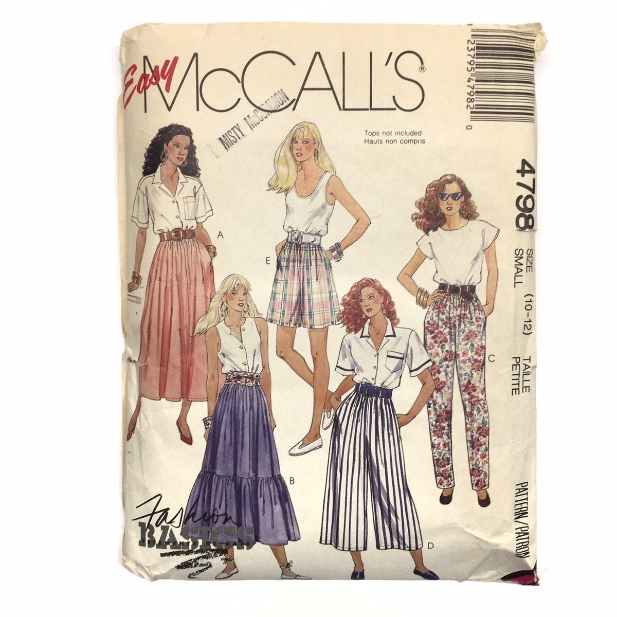 90s Skirts, Culottes Pants Sz Small Waist Vintage Pattern