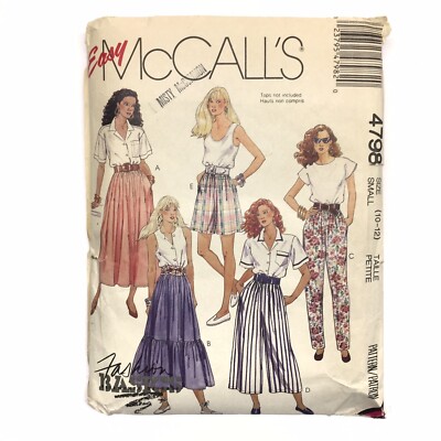 90s Skirts, Culottes Pants Sz Small Waist Vintage Pattern