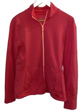 The North Face Vapor Wick Womens Pink Peach Long Sleeve Full-Zip Jacket Sz Large
