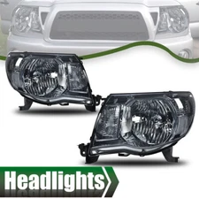 Fit For 05-11 Toyota Tacoma Smoke/clear Headlights Lamps Left & Right Side