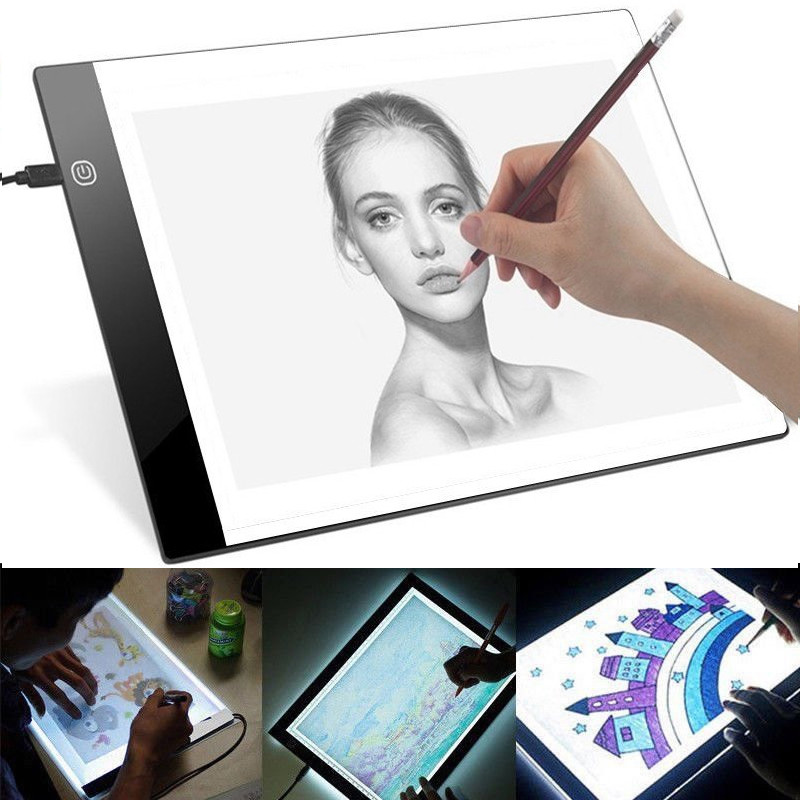 Ultra Thin A4 LED Art Copy Board Drawing Table Digital Tablet - White