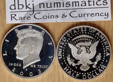 2003 S Silver Proof Kennedy Half Dollar 50¢ - Choice to Gem Cameo