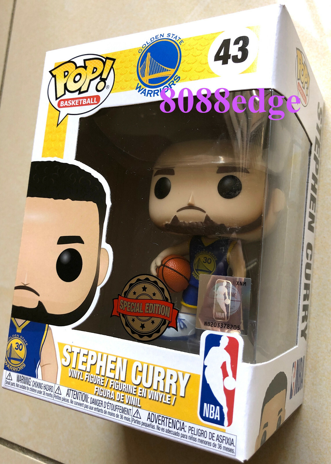 "STEPHEN CURRY" FUNKO POP VINYL #43 FANATICS EXCLUSIVE WITH PROTECTOR ...