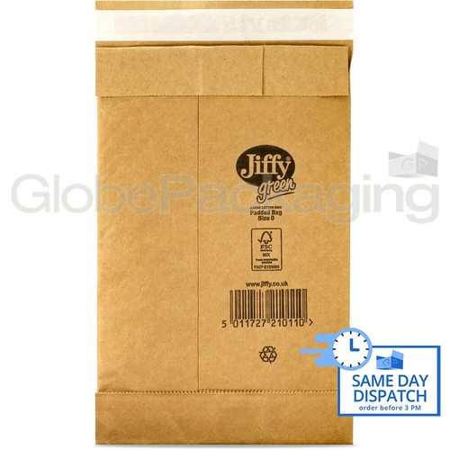 50x BORSE IMBOTTITE ECOCOMPATIBILI PB0 JIFFY VERDI PESANTI 135x229mm BUSTE - Foto 1 di 6