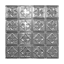 Clover 2 ft. x 2 ft. Tin Plated Steel Wall and Ceiling Patterns Nail Up Steel...