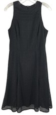 Banana Republic Womens Little Black Dress Size 6 Black Skater Fit Flare