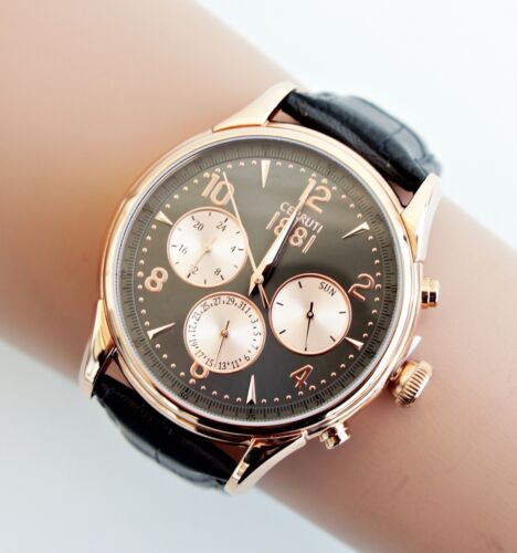 Cerruti uhr herrenuhr cra107sr13gy bellagio farbe grau rosegold neu - Bild 3 von 12
