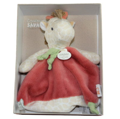 Doudou et Compagnie Paris Couleurs Savane Giraffe Baby Security Blanket Lovey