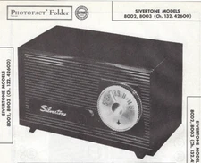 1957 Sears SILVERTONE 8002 8003 Tube RADIO Photofact MANUAL Schematic Receiver