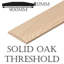 Solid Oak Flat Threshold Flooring Strip Beading Moulding Trim 900mm x 90mm x12mm
