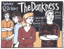The Darkness Rock City Nottingham UK 2003 Silkscreen Poster Leia Bell