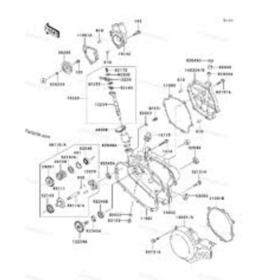 Kawasaki OEM 11005-0053 KX100 ENGINE CYCLINDER Gasket Set KX100D