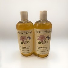 LOT X 2 CRABTREE EVELYN SUMMER HILL Shower Gel Body Wash Soap 16.9 fl oz Each