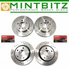 Mercedes CL55 AMG C215 00-02 Front Rear Brake Discs & Mintex Pads Drilled Only