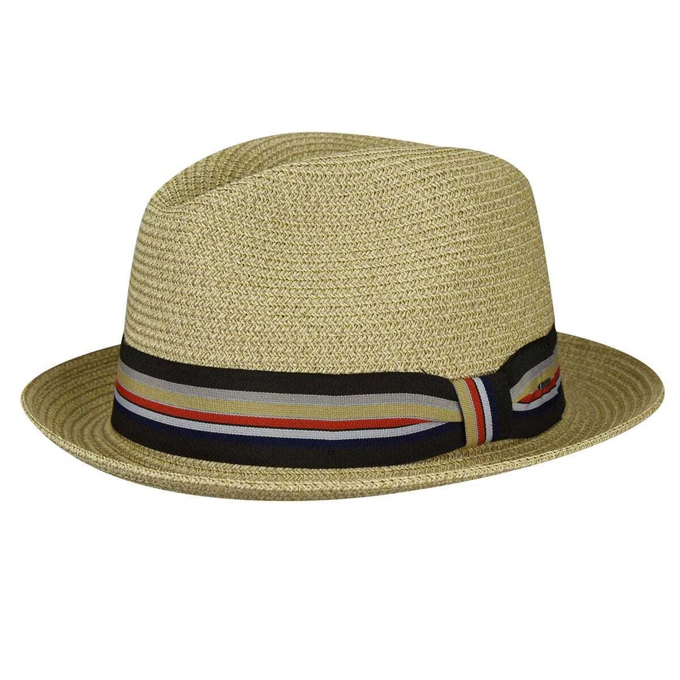Bailey Salem Chapeau de Paille Été Trilby Pork Pie Nature Neuf Tendance - Photo 1/1