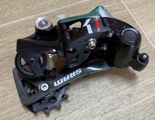 Cambio posteriore bici MTB SRAM X01 11 v type 2 nero verde mountain bike deraill - Foto 3 di 3