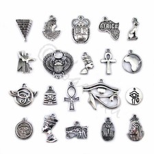Egyptian Charms Set 20PCs Silver Egypt Pendants Mix CM05202024 - 10, 20 Or 50PCs