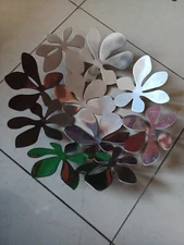 Ikea Bowl Monica Mulder Floral Cutout Stainless Steel Mid Century Modern Style