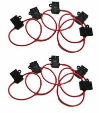 10 Gauge ATC ATO In-Line Fuse Holder Wire CCA 12V Blade Waterproof 10 Pack