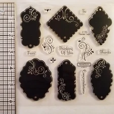 *NEW CTMH D1350 TENDER TAGS Christmas Birthday Holiday Fancy Flourishes & Words