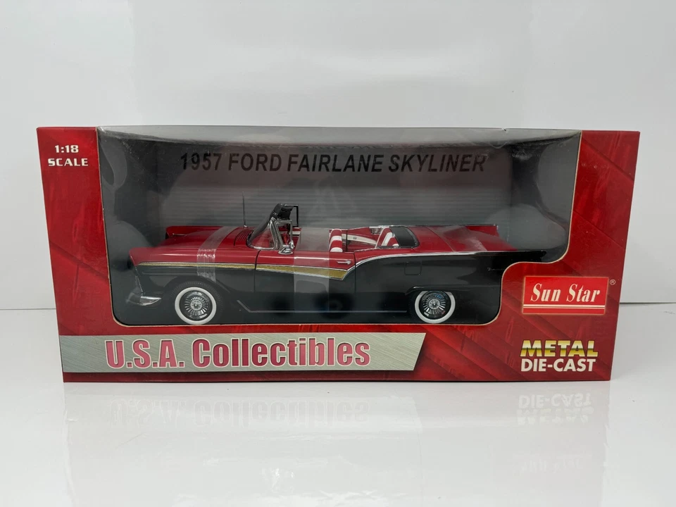 Sun Star Ford 1957 Ford Fairlane Skyliner U.S.A Collectibles 1:18 Diecast - Image 2 of 4