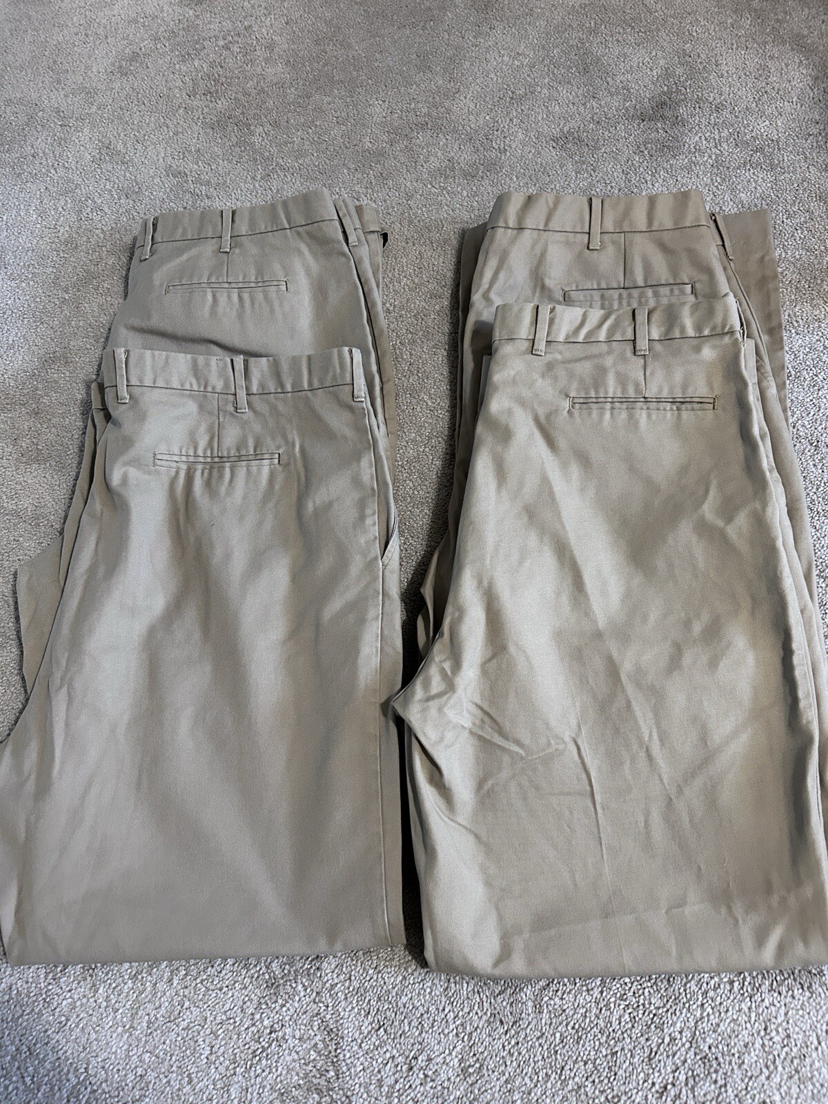 EDWARDS Mens 42 Beige Linen Cotton Blend Khakis 4pc Set 24.99$