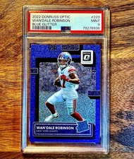 Wandale Robinson Blue Glitter SSP  RARE CASE HIT RC GiantsPSA 9
