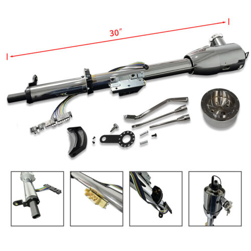 Columna de dirección automática inclinable cromada GM 30" con indicador de cambio y llave y adaptador - Imagen 2 de 10