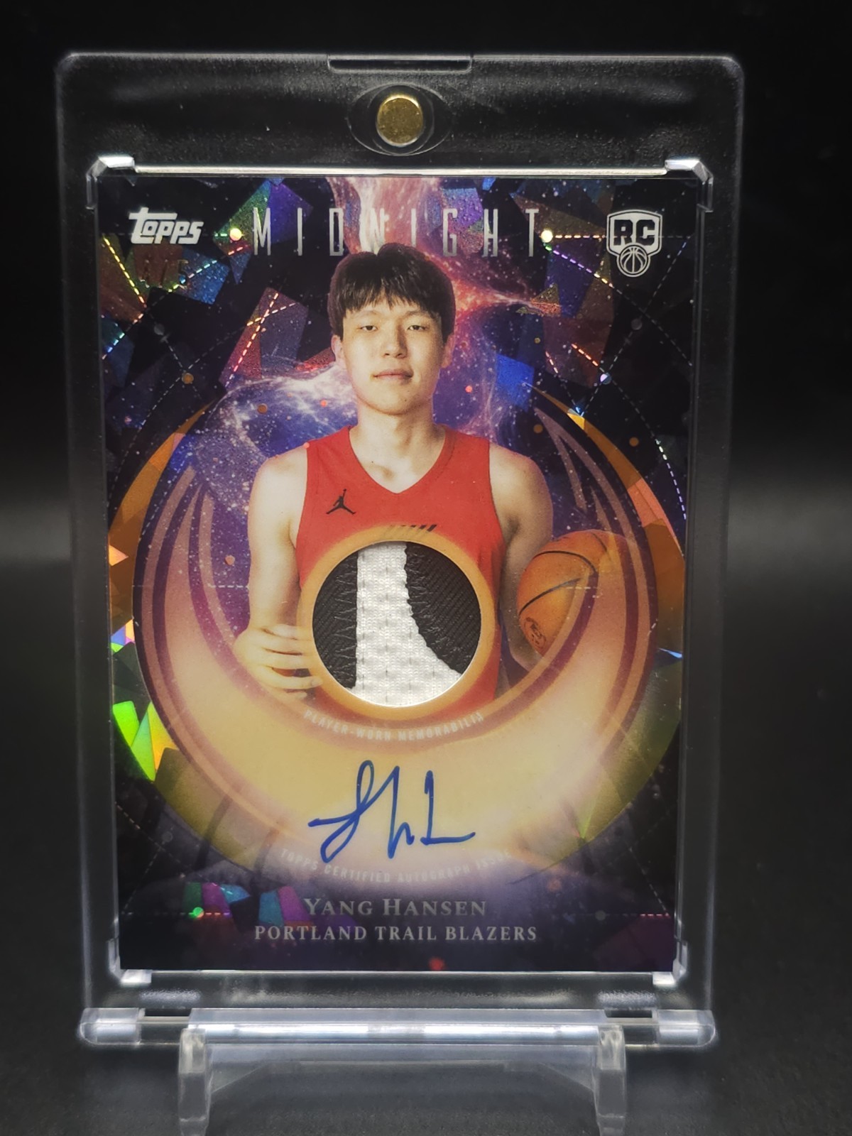 Yang Hansen 2025 Topps Midnight #RJA-YH Rookie Jersey Autographs 