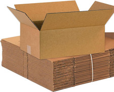 16 X 10 X 6 Corrugated Cardboard Boxes, Medium 16"L X 10"W X 6"H, Pack of 100
