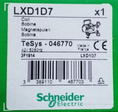 LXD1D7 / Magnetspule 42V 50/60Hz / Schneider Electric / Telemecanique