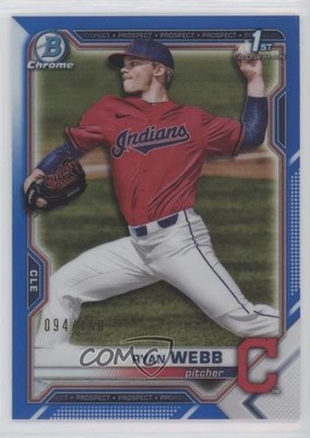 2021 Bowman Draft Chrome Blue Refractor 94/150 Ryan Webb #BDC-57 0ba6