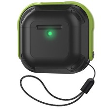 Green For Apple AirPods 4 Pro 1 2 3 , FullBody Case Hard-Shell Cover w/ Lanyard
