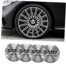 4PCS Car Wheel Center Hub Cover, Center Caps for Rims, Waterproof Silver/SPORT