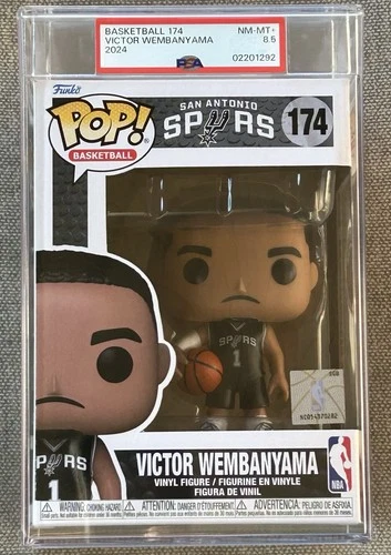 Funko Pop! Victor Wembanyama NBA Basketball #174 Rookie RC Spurs PSA 8.5 NM-MT+