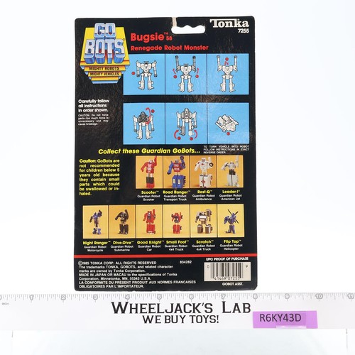 Bugsie Renegade Robot Monster 3D Sticker Gobots 1985 Tonka Figur NEU SEALED - Bild 2 von 4