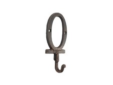 Pack Of 2 Rustic Copper Cast Iron Letter O Alphabet Wall Hook 6""