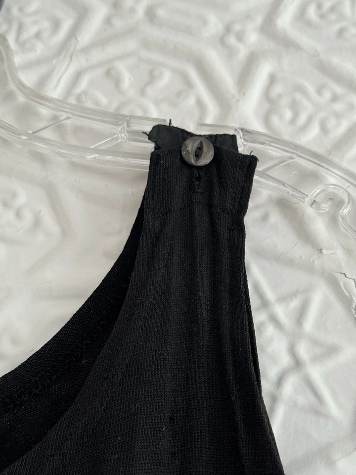 Traje de baño antiguo tejido negro para hombre-traje de baño-lana-años 20 Foto 3 de 4