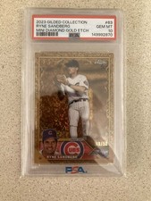 2023 Topps Gilded Collection Ryne Sandberg #63 PSA 10 /50 RYNO Chicago Cubs HOF