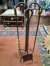 Heavy Duty Wrought Iron Hearth Tool Set with Stand