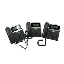 Lot of 3 Cisco CP-7821 IP Phone Corded 2-Line PoE Phone w/ Handset