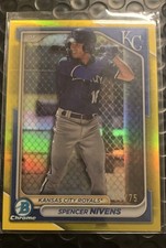 2024 Bowman - Chrome Prospects Spencer Nivens #BCP-37 Yellow Refractor /75 (RC)