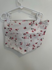 PRINCESS POLLY IVY BUSTIER White Floral US WOMENS Size 4