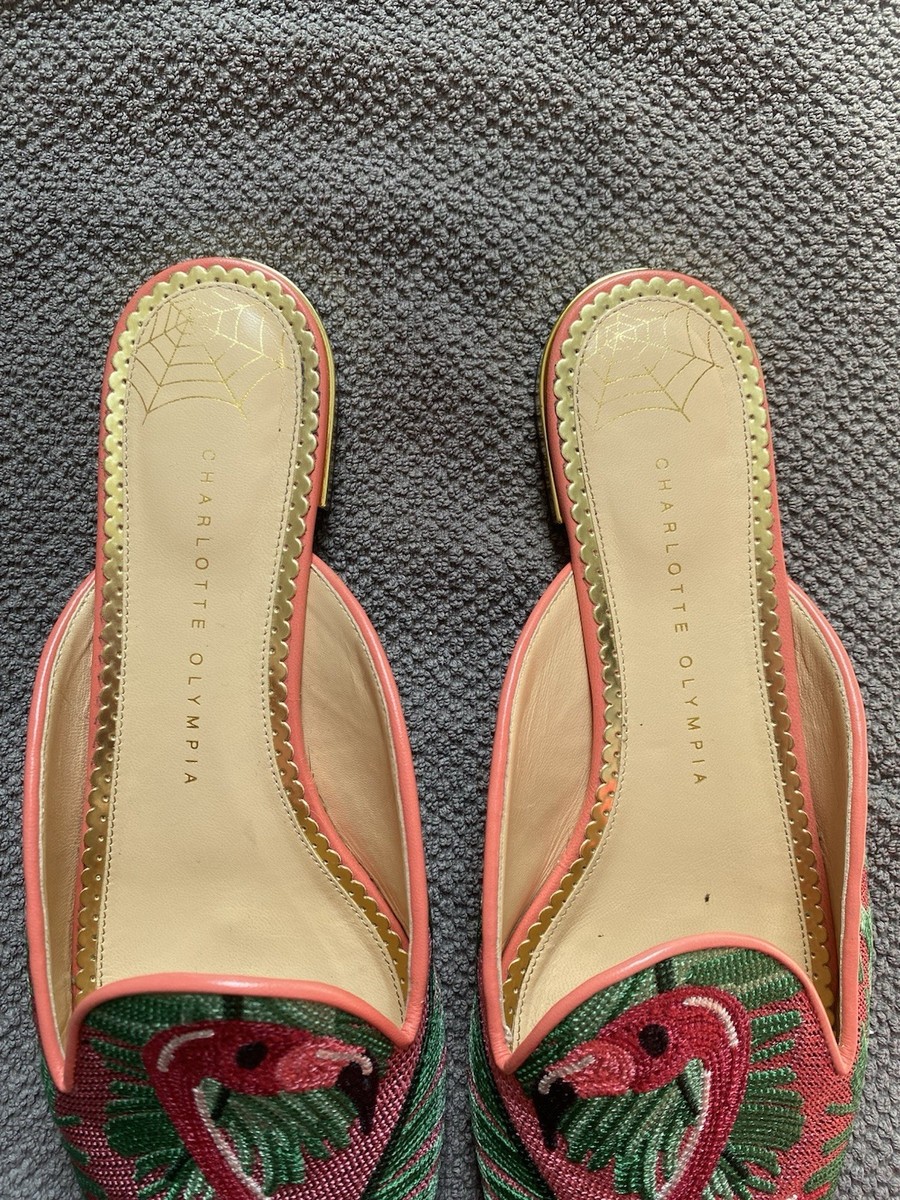 CHARLOTTE OLYMPIA flamingo slipper mule size 41(US) | eBay