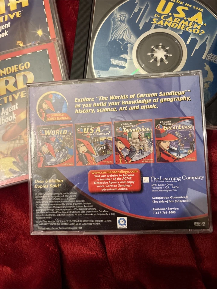 Lote de 4 CD educativos Where In The USA Carmen Santiago Foto 3 de 4