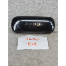 Gucci Black Hard Shell Sunglasses Case Glossy Embossed Logo Clamshell Empty Box
